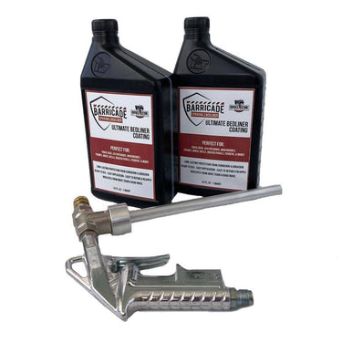 Barricade Ultimate Sprayable Bedliner Coatings Small Kit (2) Quarts + Sprayer BLACK